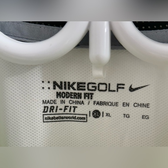 Nike Golf Men’s Green & White Polo Shirt - Size XL Great Condition Modern Fit - Picture 5 of 6